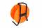 An orange hose reel stand with a black frame, suitable for winding long hoses on construction sites or in the garden.