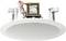 A round ceiling speaker with visible wiring and components. Suitable for installation in ceilings for music or speech reproduction.