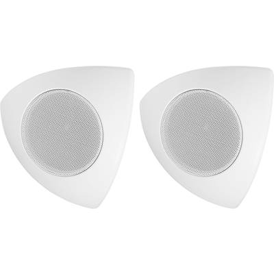 Monacor MKS-48/WS Corner speaker 30 W 8 Ω White 1 Pair