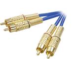 Speaka audio cable gold-plated 2x cinch 0.5 m