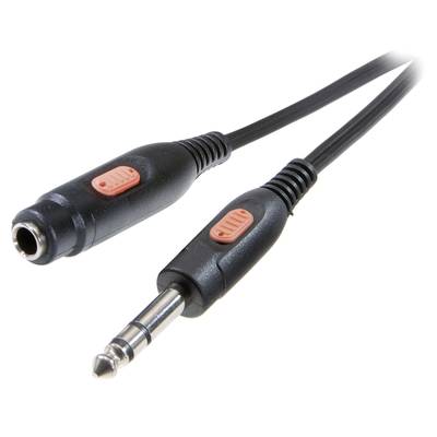 SpeaKa Professional SP-7870632 Jack Audio/phono Cable extension [1x Jack plug 6.35 mm - 1x Jack socket 6.35mm] 5.00 m Bl