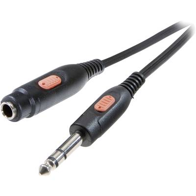 SpeaKa Professional SP-1300220 Jack Audio/phono Cable extension [1x Jack plug 6.35 mm - 1x Jack socket 6.35mm] 10.00 m B