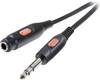 SpeaKa Professional SP-7870232 Jack Audio/phono Cable extension [1x Jack plug 6.35 mm - 1x Jack socket 6.35mm] 10.00 m Black