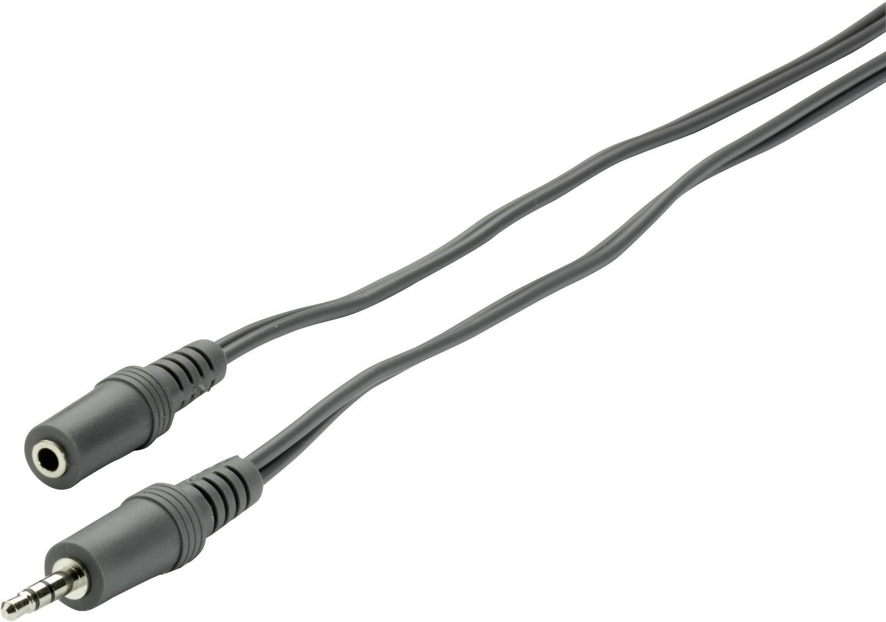 SpeaKa Professional SP-1300376 Jack Audio/phono Cable extension [1x Jack plug 3.5 mm - 1x Jack socket 3.5 mm] 2.00 m Gre