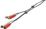 SpeaKa cinch extension cable 2 x cinch plug / 2 x cinch socket black 3 m