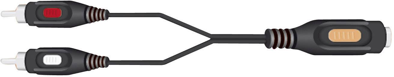 SpeaKa Professional SP-7869828 RCA / Jack Audio/phono Cable extension [2x RCA plug (phono) - 1x Jack socket 6.35mm] 20.0-2