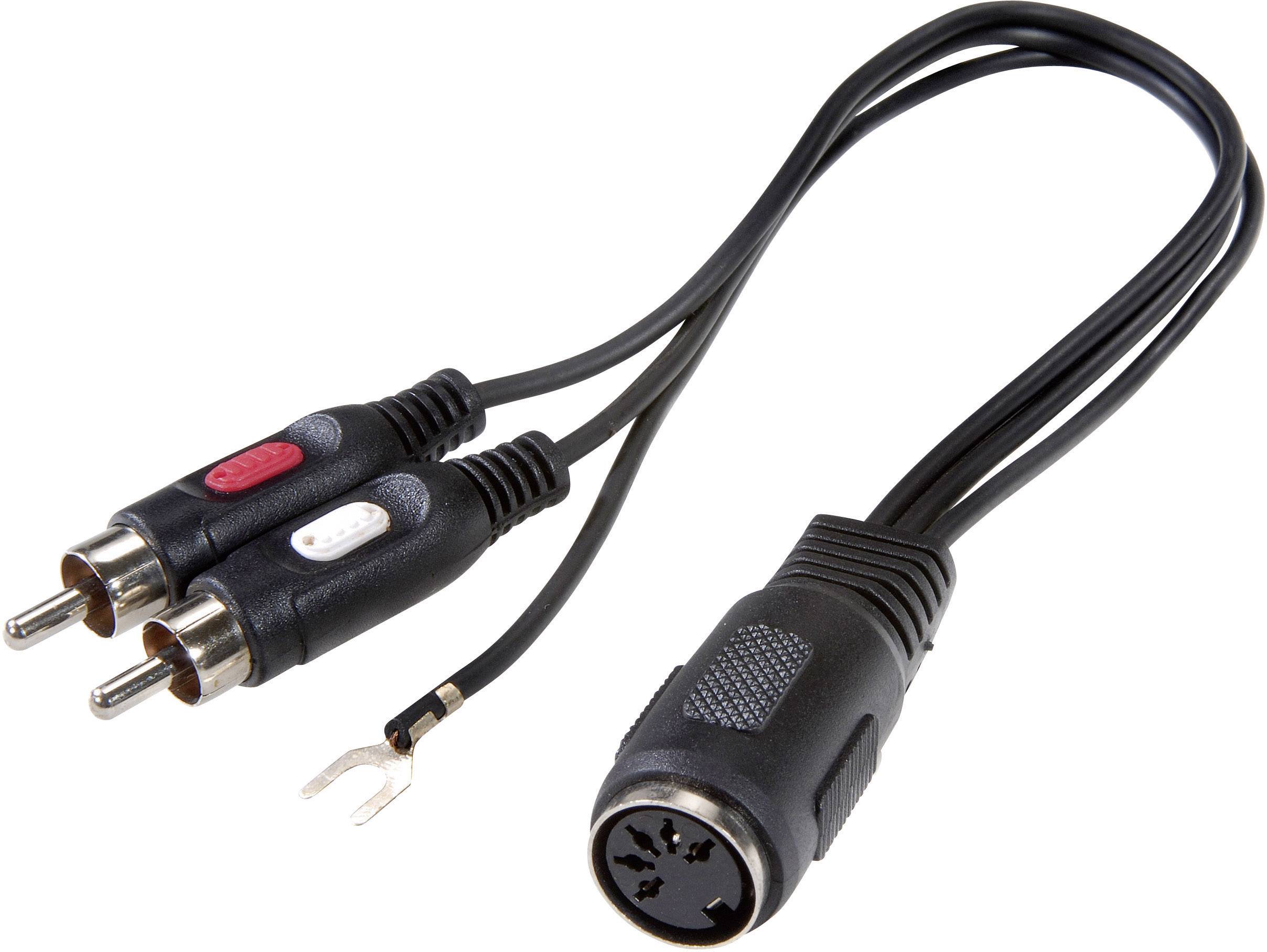 SpeaKa Professional SP-7869832 RCA / DIN connector Audio/phono Y adapter [1x DIN socket 5-pin - 2x RCA plug (phono)] | Conrad.com