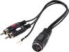SpeaKa Professional SP-7869832 RCA / DIN connector Audio/phono Y adapter [1x DIN socket 5-pin - 2x RCA plug (phono)] Black