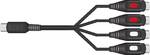SpeaKa Professional Cinch/DIN connection adapter Diode socket 5-pin (DIN)/4 x phono socket