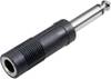 SpeaKa Professional SP-7870308 Jack Audio/phono Adapter [1x Jack plug 6.35 mm - 1x Jack socket 6.35mm] Black
