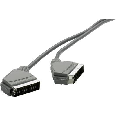 SpeaKa Professional SCART TV/receiver Cable [1x SCART plug - 1x SCART plug] 1.20 m Black 