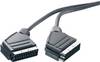 SpeaKa Professional SCART TV/receiver Cable [1x SCART plug - 1x SCART plug] 1.50 m Black