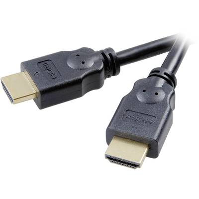 SpeaKa Professional HDMI Cable HDMI-A plug 1.50 m Black SP-1300756 Audio Return Channel, gold plated connectors, Ultra H