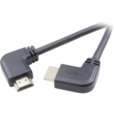 SpeaKa Professional HDMI Cable HDMI-A plug, HDMI-A plug 1.50 m Black SP-1301384 Audio Return Channel, gold plated connec