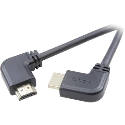 SpeaKa Professional HDMI Cable HDMI-A plug, HDMI-A plug 3.00 m Black SP-7869928 Audio Return Channel, gold plated connec