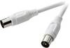 SpeaKa Professional Antennas Cable [1x Belling-Lee/IEC plug 75Ω - 1x Belling-Lee/IEC socket 75Ω] 10.00 m 75 dB White