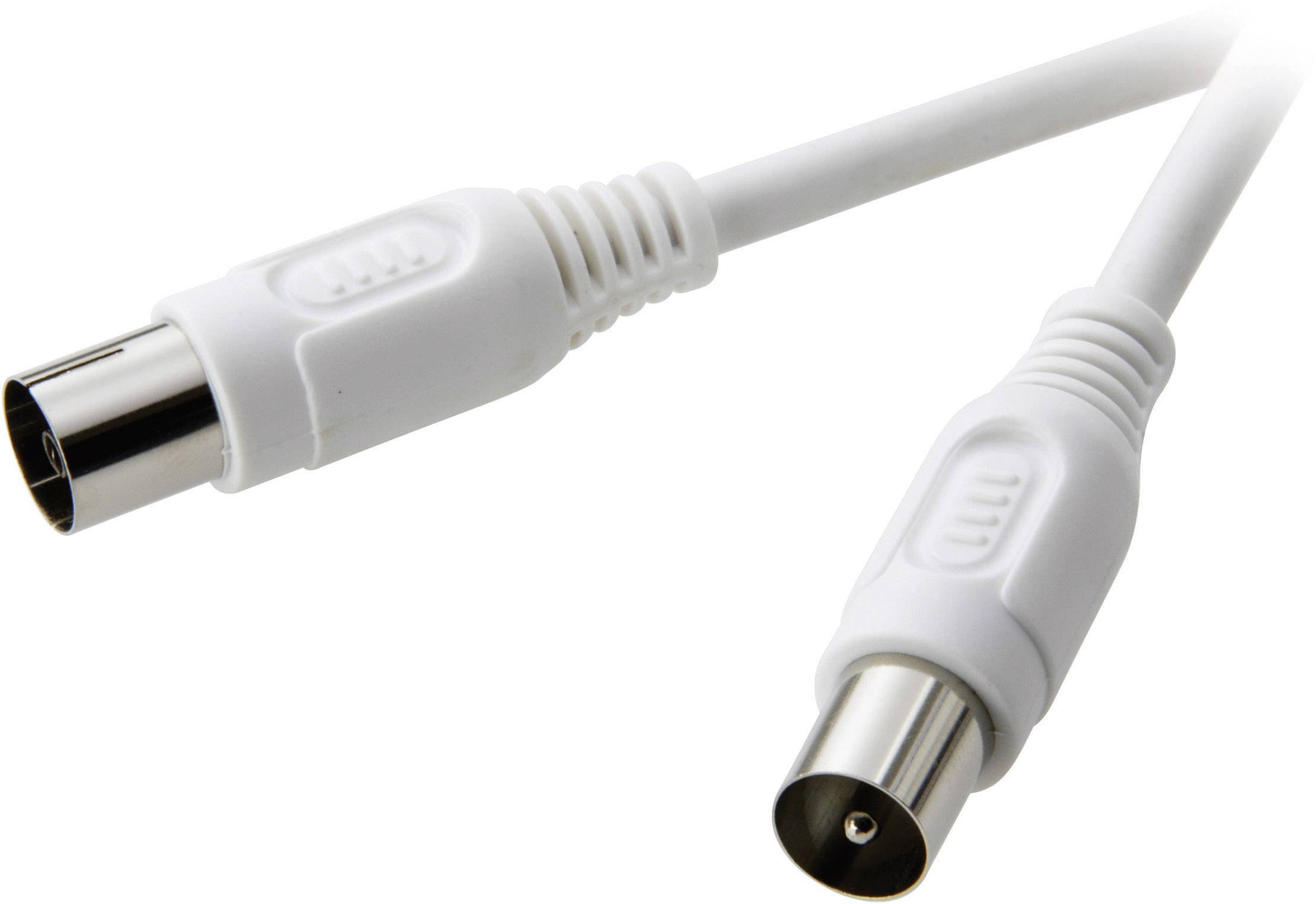 SpeaKa Professional Antennas Cable [1x Belling-Lee/IEC plug 75Ω - 1x Belling-Lee/IEC socket 75Ω] 15.00 m 75 dB White