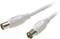 White coaxial cable with two connectors, commonly used for televisions or antenna signals. Primarily for analogue data transmission.