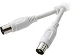 SpeaKa antenna cable with 2 ferrite cores antenna plug 75 Ω to 75 Ω Aerial socket 1.5 m white