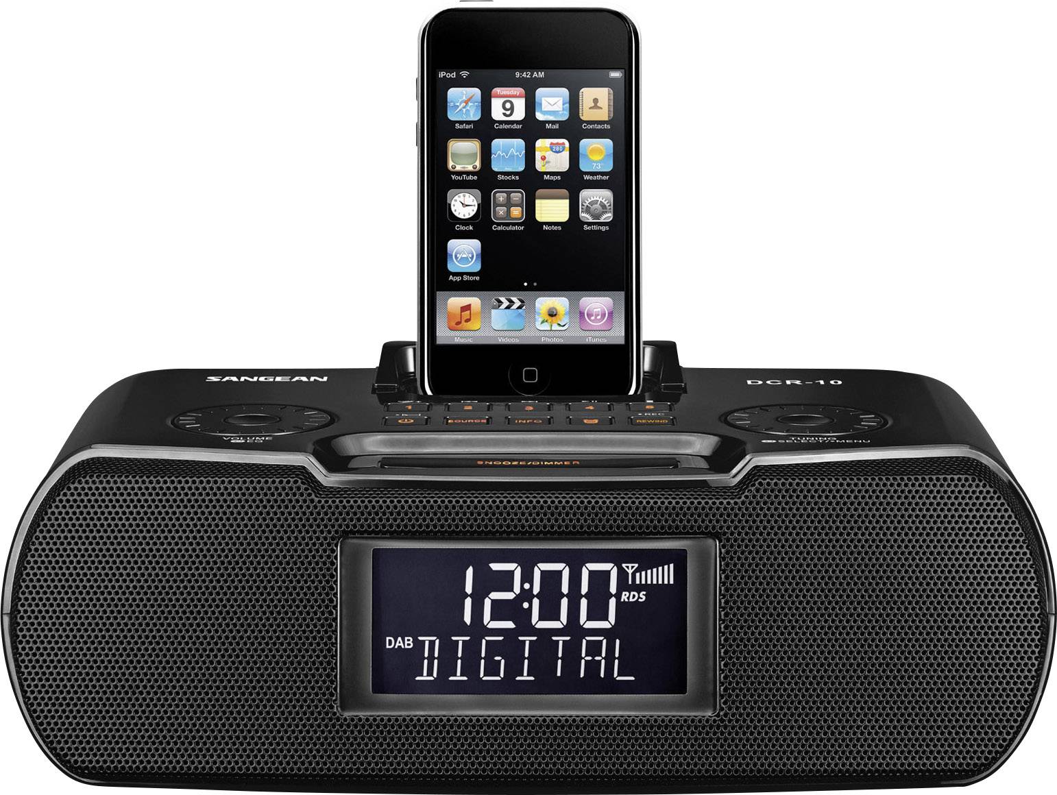 Sangean DCR10 black Bathroom Radio, Black from