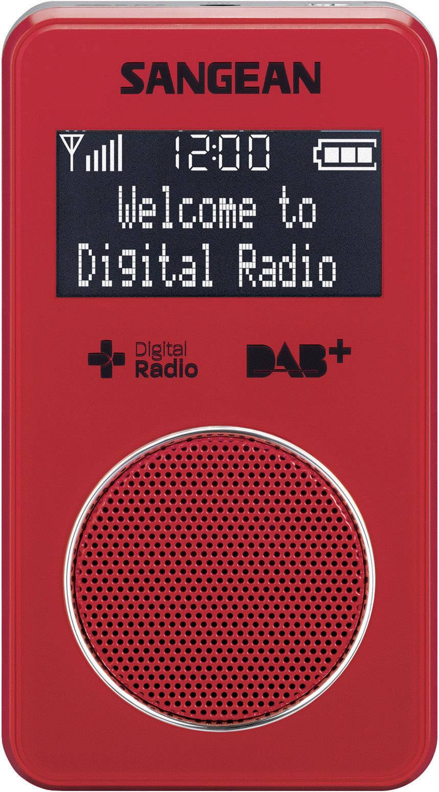 Sangean DPR-34+ Pocket radio DAB+, FM rechargeable Red