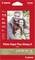 Canon PIXMA Photo Paper Plus Glossy II packaging with an image of a smiling family. Details: 50 sheets, 265 g/m², 10x15 cm.