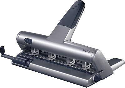 Leitz Multi-hole punch 5114-00-84 No. of sheets (max.):30 sheets (80 g/m²) No. of punches:4 Silver 1 pc(s)