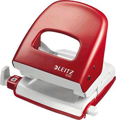 Leitz 50080025 Office punch New NeXXt Red Selectable paper size (max.): A4 30 sheets (80 g/m²)