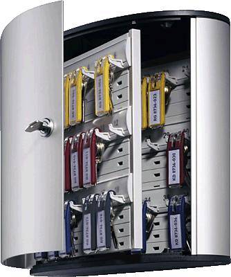 Durable Key cabinet KEY BOX 36 - 1952 1952-23 No. of hooks 36 Silver (metallic)