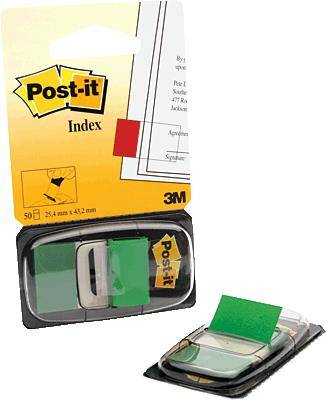 Post-it Adhesive strip dispenser Index 680-3 Adhesive tag colour: Green 7000029856