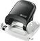 A black and white Leitz hole punch is resting on a surface.