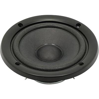 A round speaker in a black enclosure, viewed from above.