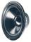 A round loudspeaker with a metal frame and a large conical membrane.