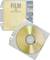 CD with the label 'Film & Multimedia' on its case, lying on a table. The case partially shows a film strip.
