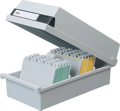 HAN Karteikasten 954-11 Card index box Light grey No. of cards (max.): 1.300 cards A4 landscape