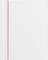 A plain, white notebook with a thin red border on the left side.