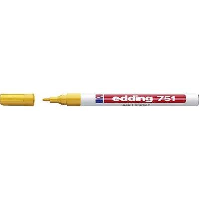 'edding 751 Paint Marker', yellow, with removable cap, specifically for smooth surfaces.