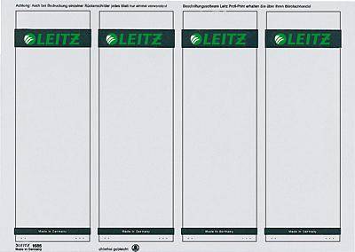 Leitz Lever arch file labels 1685-20-85 61 x 191 mm Paper Grey Permanent adhesive 100 pc(s)