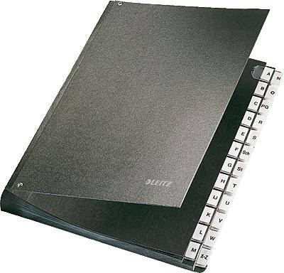 Leitz Desk folder 5824-00-95 5824 Rigid cardboard Black A4 No. of compartments: 24 A-Z