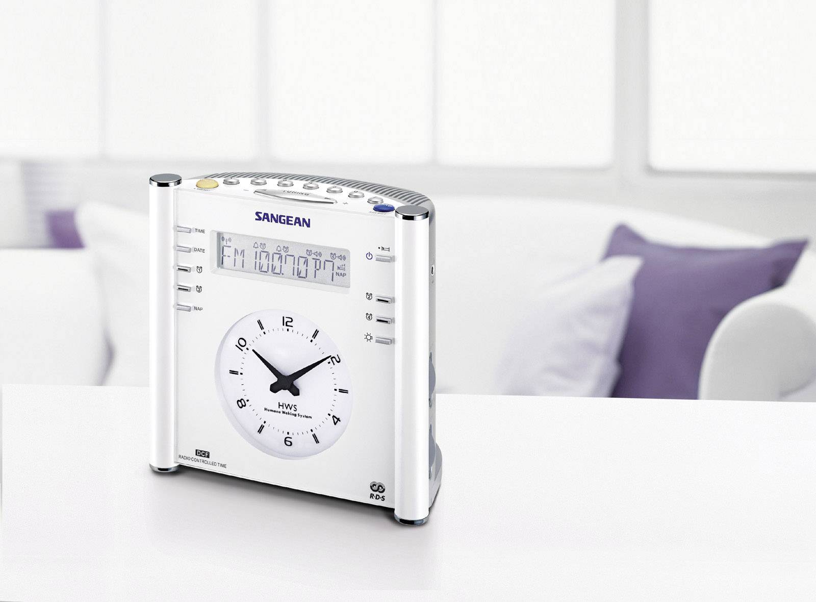 Sangean Atomic 30 Radio alarm clock FM, AM AUX White-4
