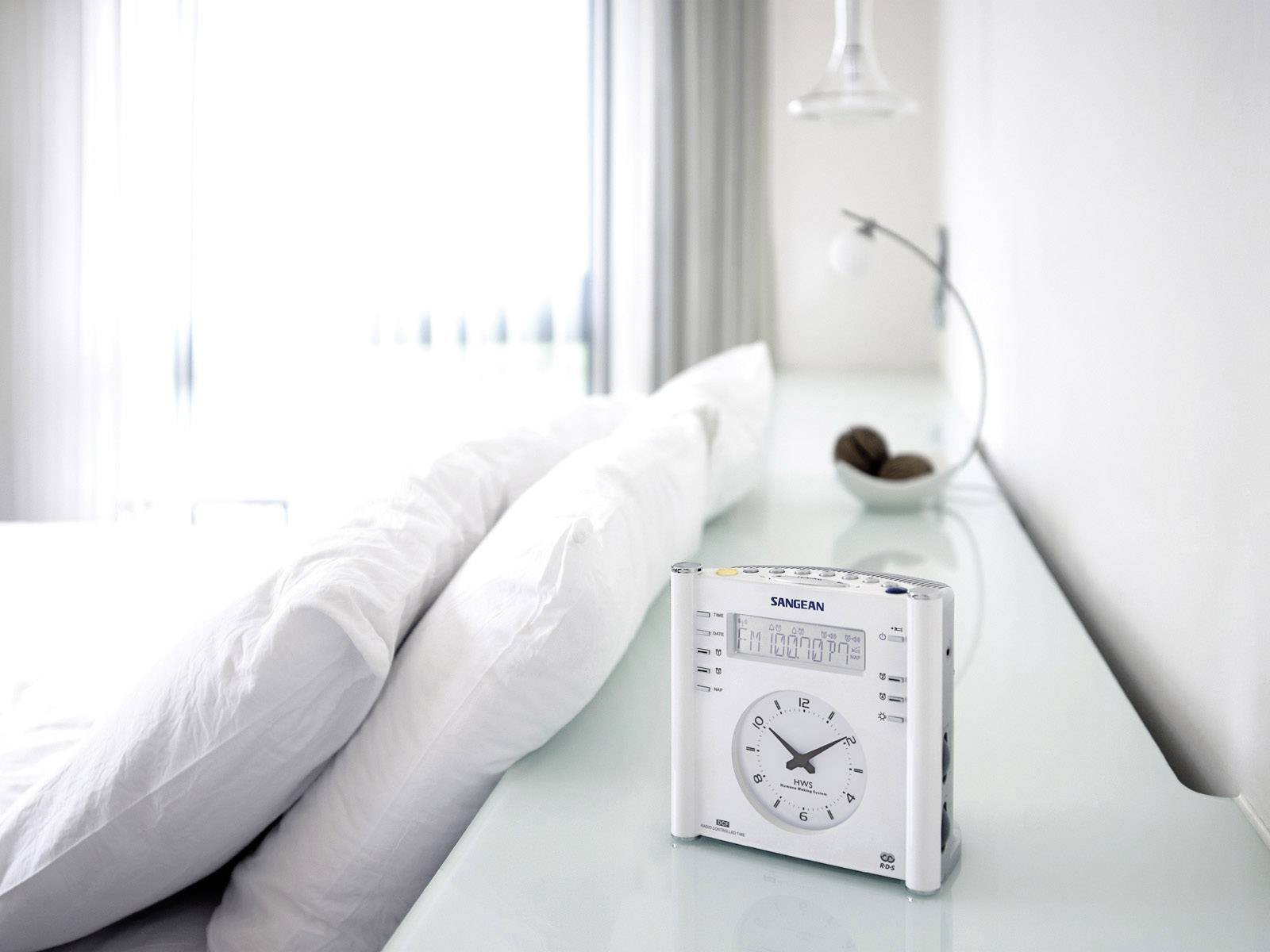Sangean Atomic 30 Radio alarm clock FM, AM AUX White-5
