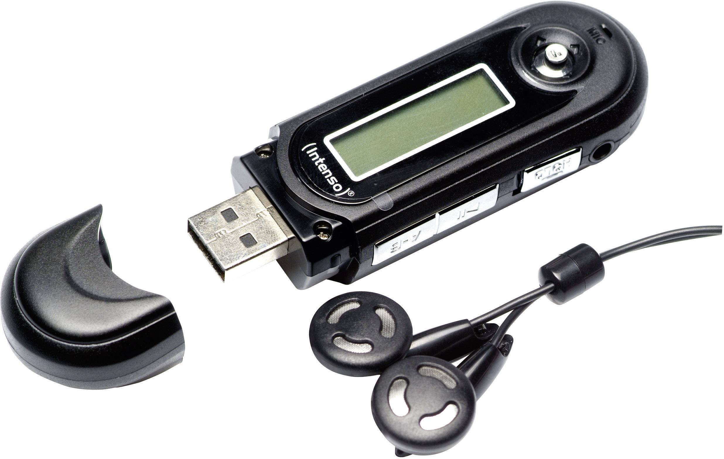 Intenso Music Walker MP3 Player Musikplayer 8 GB USB 2.0 schwarz MP3 und WMA 
