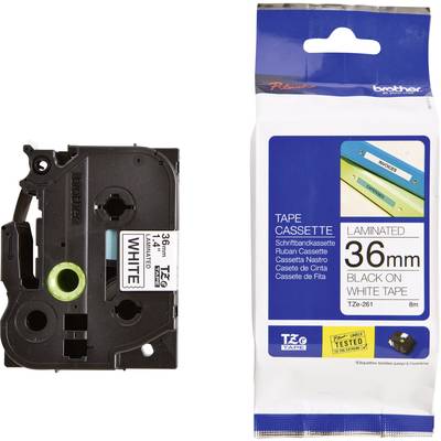 Brother TZe-261 Labelling tape   Tape colour: White Font colour: Black 36 mm 8 m