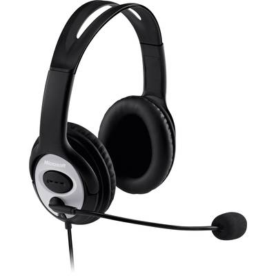 Microsoft LifeChat LX-3000 Over-ear headset Corded (1075100) Stereo Black, Silver Microphone noise cancelling, Noise can-0