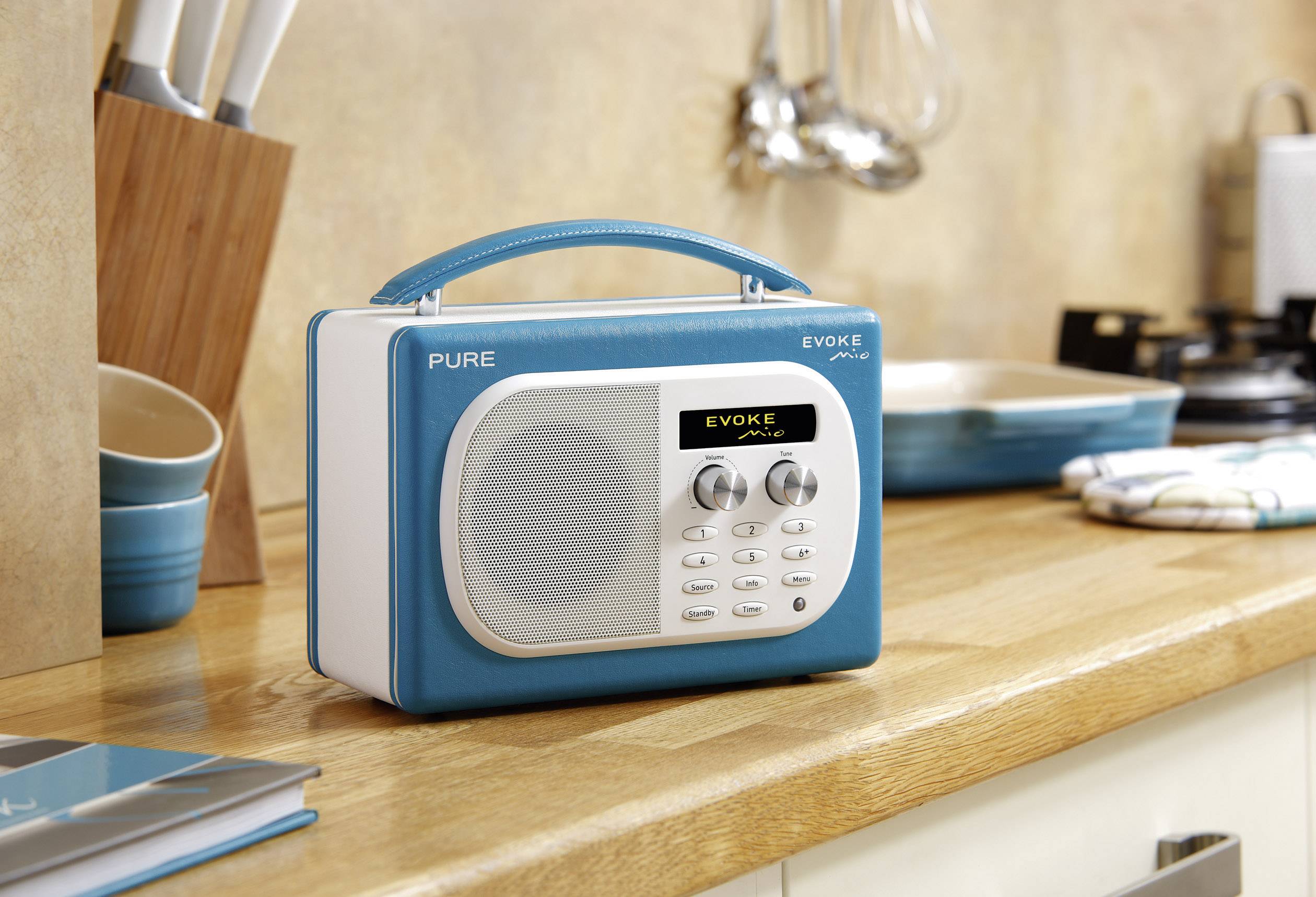 Pure EVOKE Mio, Teal Bathroom Radio, Turquoise from