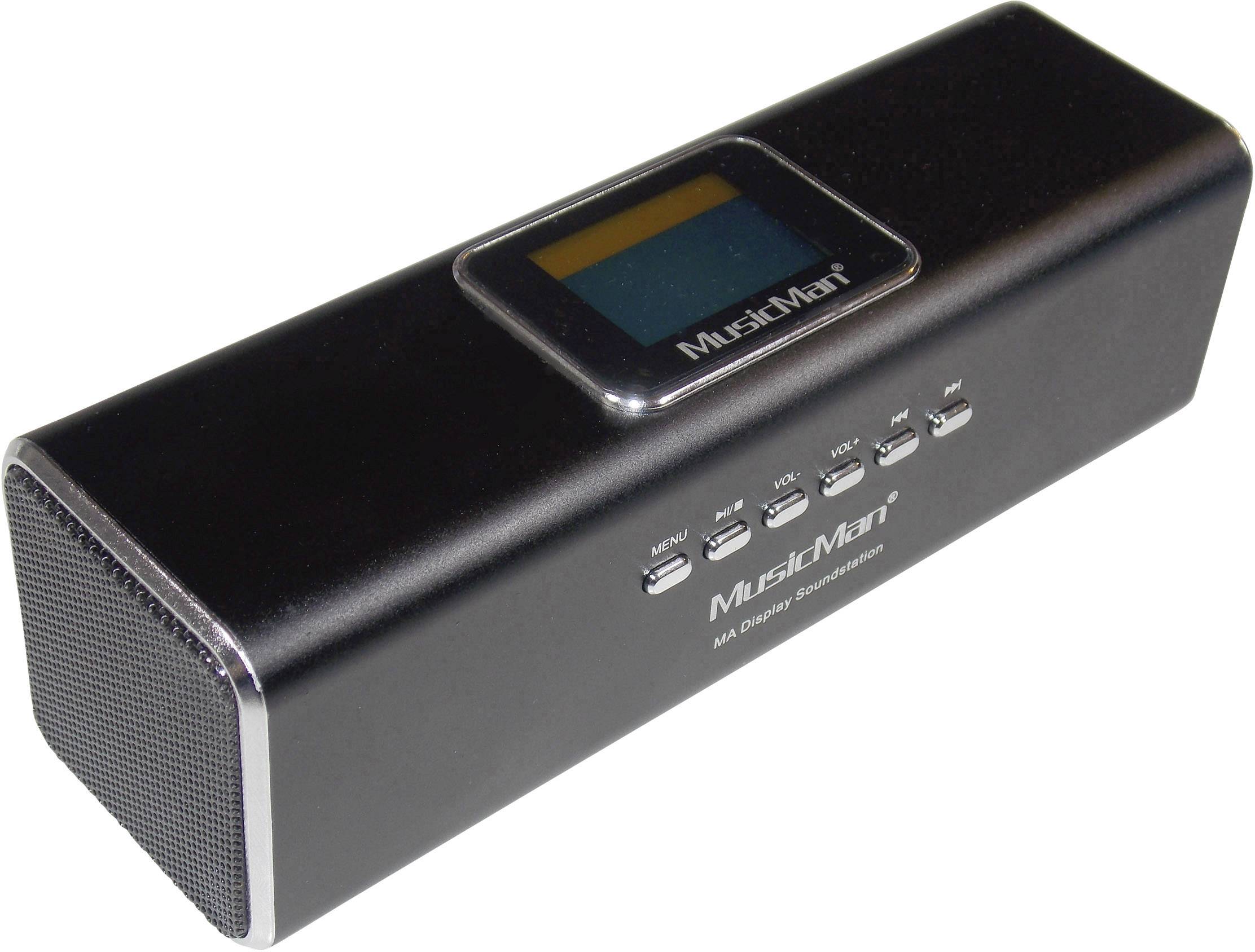 Buy Mini speaker FM Display | portable, Black Aux, MusicMan SD, USB Technaxx Electronic MA Soundstation radio, Conrad