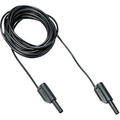 Long black cable with two connectors at the ends, coiled and ready for use in technical applications.