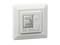Digital wall thermostat with display, showing date '2006.18', time '9:28', and status 'On'. Buttons for menu, OK and power on/off.