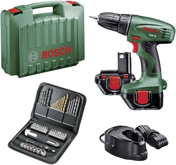 Bosch PSR 12 Cordless drill 12 V 1.2 Ah NiCd incl. spare ...
