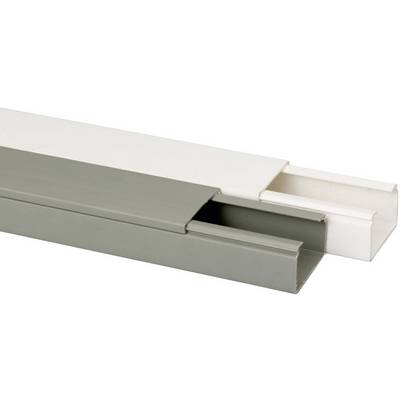 Two interlocking cable channels, one white and one grey, for neat cable routing and protection.